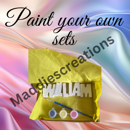 Childrens paint your own plaster craft kit, Plaster craft, paint your own name