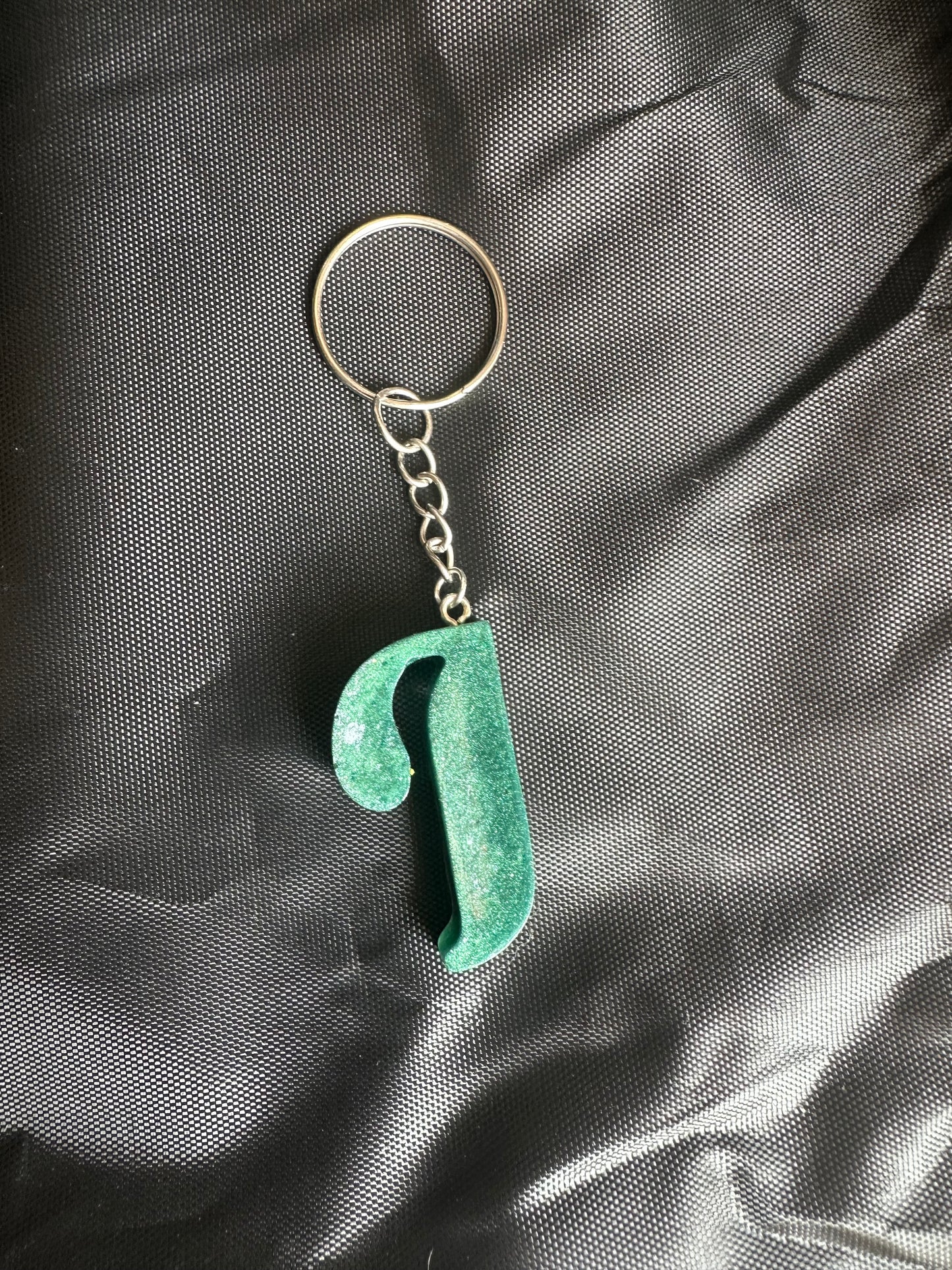 I resin Fancy initial keyring