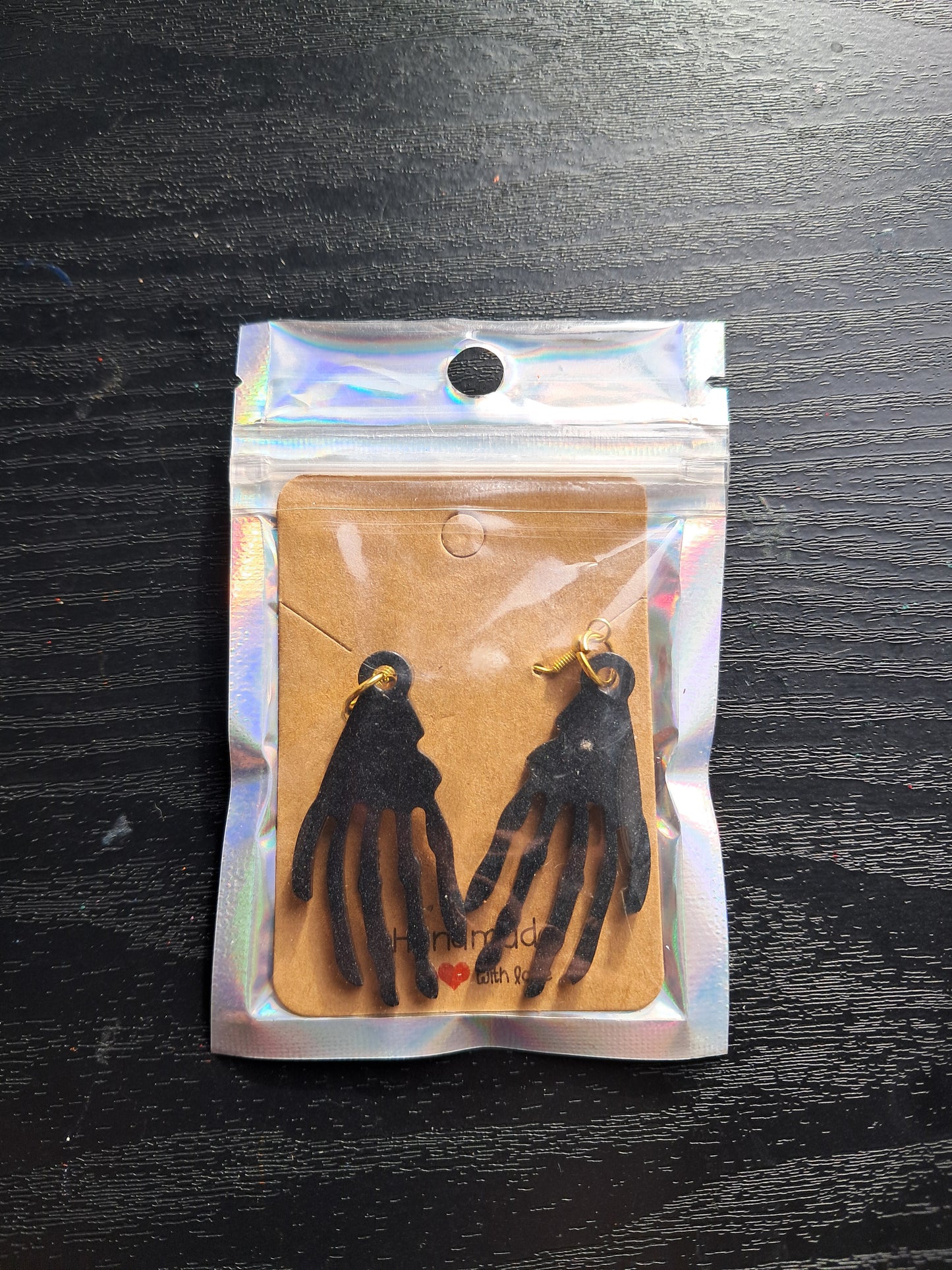 Hands resin earrings
