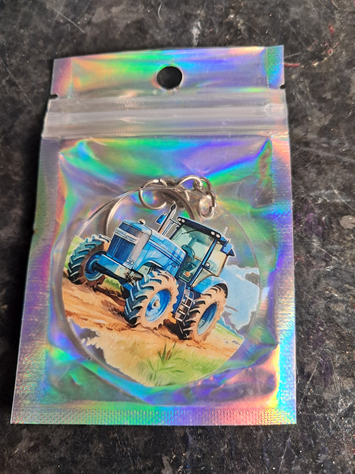 Blue tractor