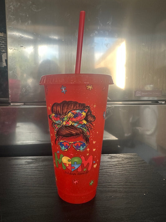 Autism mum cold cup