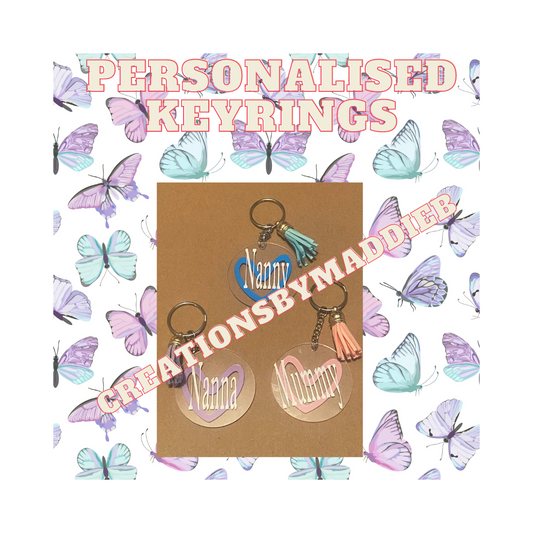 Personalised Keyring | Any Name | Mother's Day | Valentine's Gift | Keychain | Gift | Birthday | Token Gift | Novelty Gift | Stocking filler