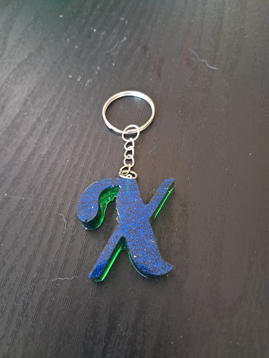 X resin intial keyring