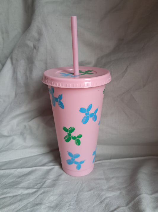 Green and blue balloon dog