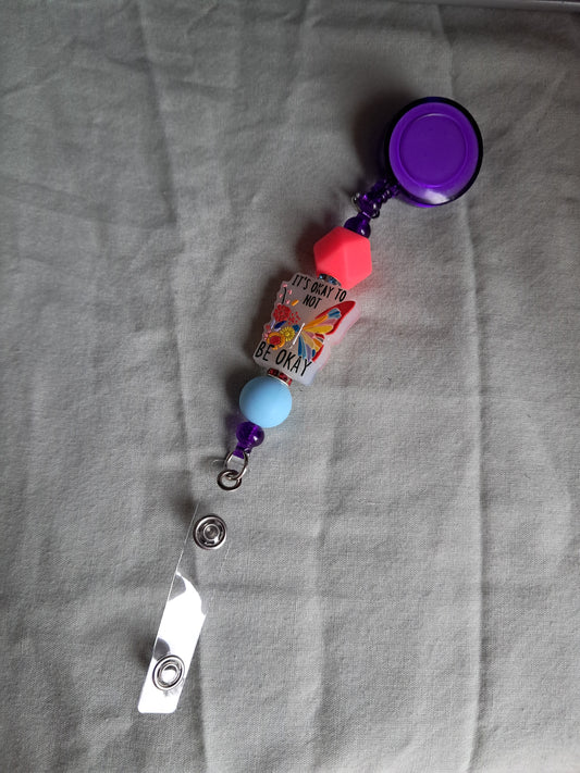 Beaded id lanyard