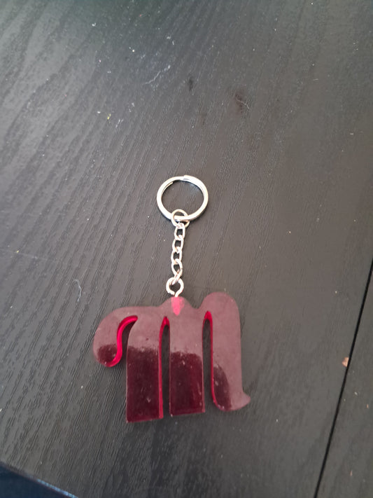 M resin inital keyring