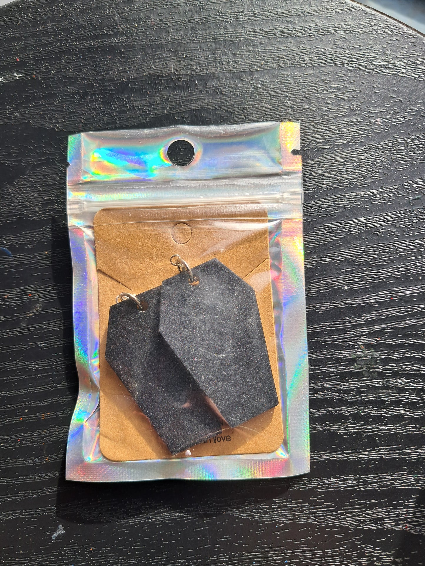 Coffin resin earrings