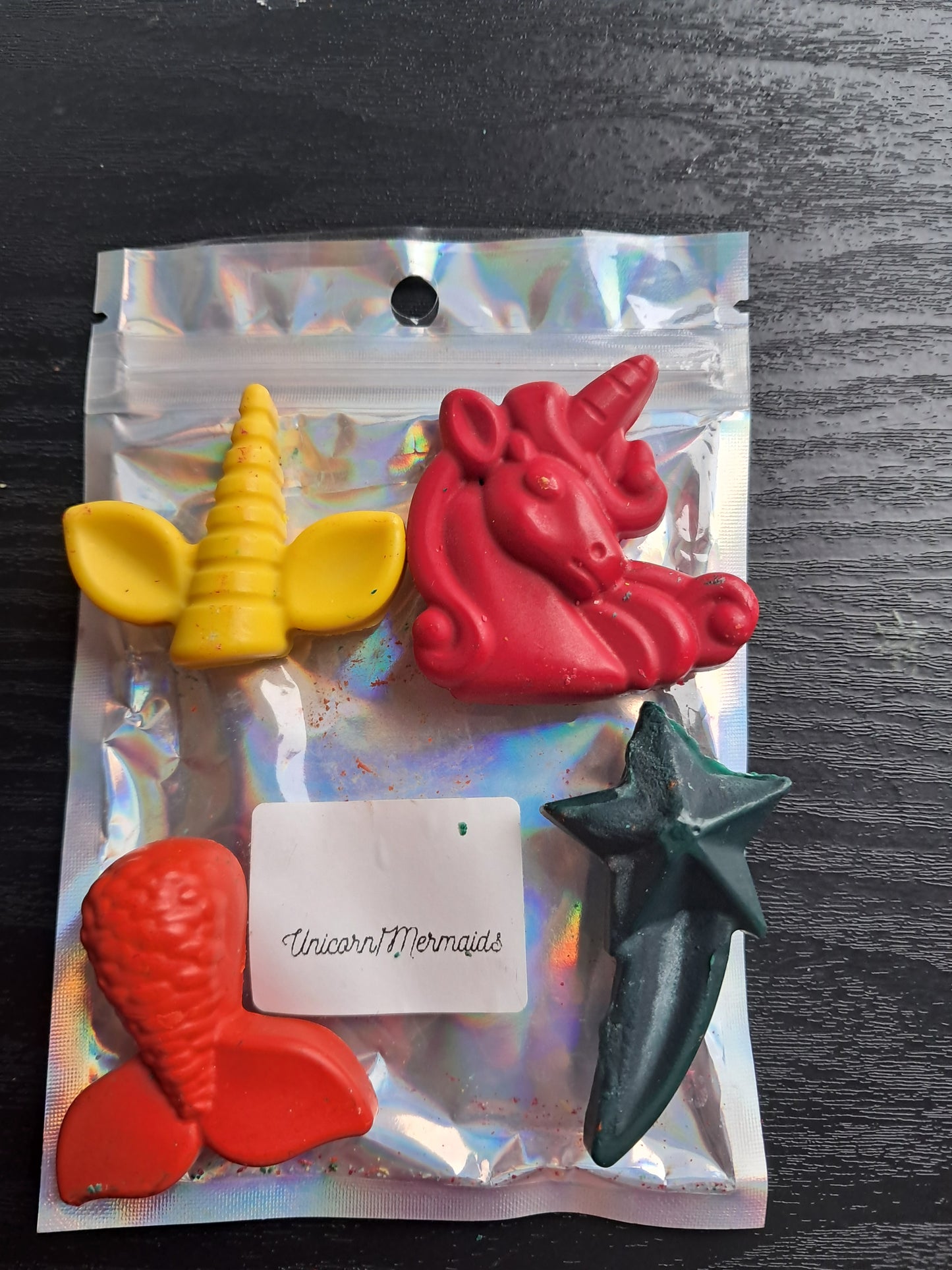 Unicorn/mermaid crayons