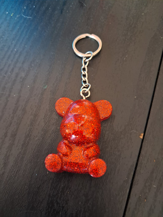 Sitting bear keyring