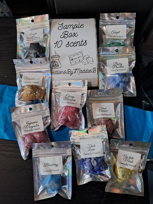 Sample box with 10 random scents