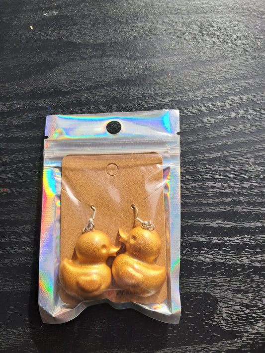 Duck resin earrings