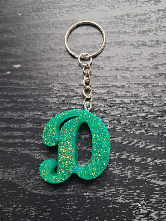 D resin  initial keyring