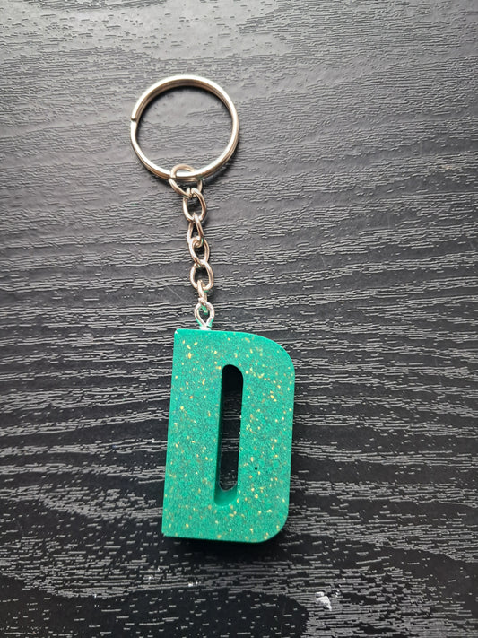 D resin initial keyring