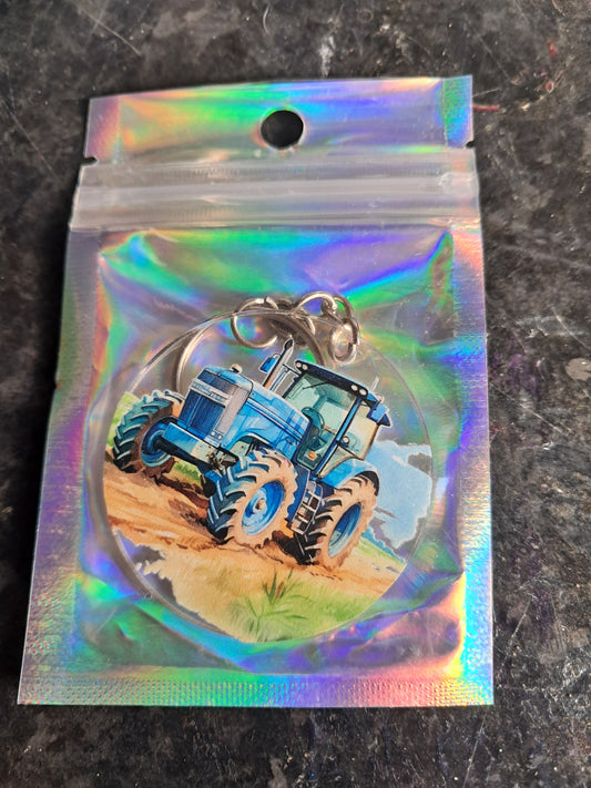 Blue tractor