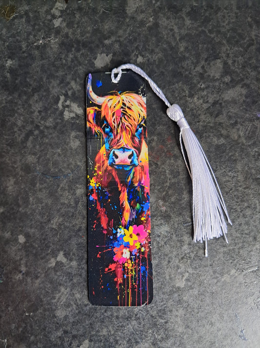 Highland cow bookmark